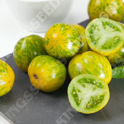 Picture of TOMATO Green Zebra PPP A.Solanum lycopersicum B.GB40557 C.lot below D.GB
